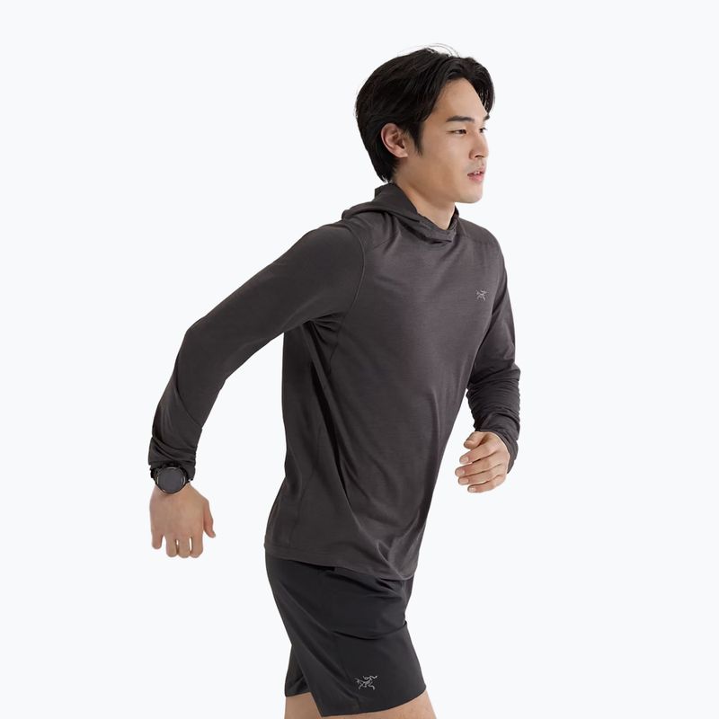 Pánské tričko Longsleeve Arc'teryx Cormac Hoody black heather 3