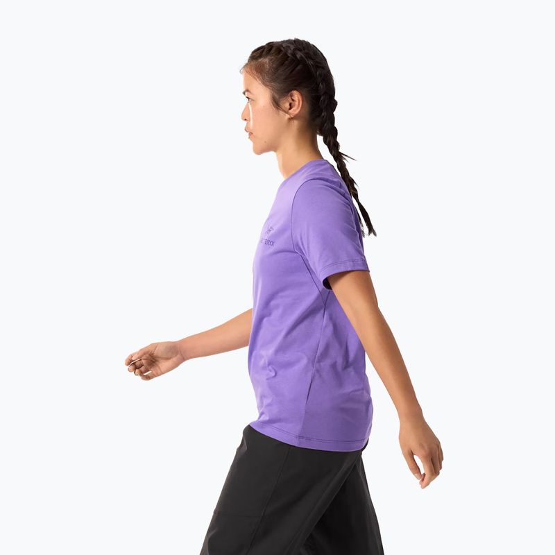 Dámské tričko Arc'teryx Kragg Sl Cotton Emblem Crew aster 4