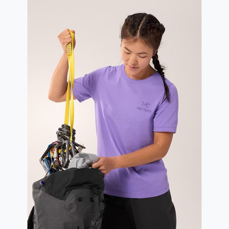 Dámské tričko Arcteryx Kragg Sl Cotton Emblem Crew aster 5