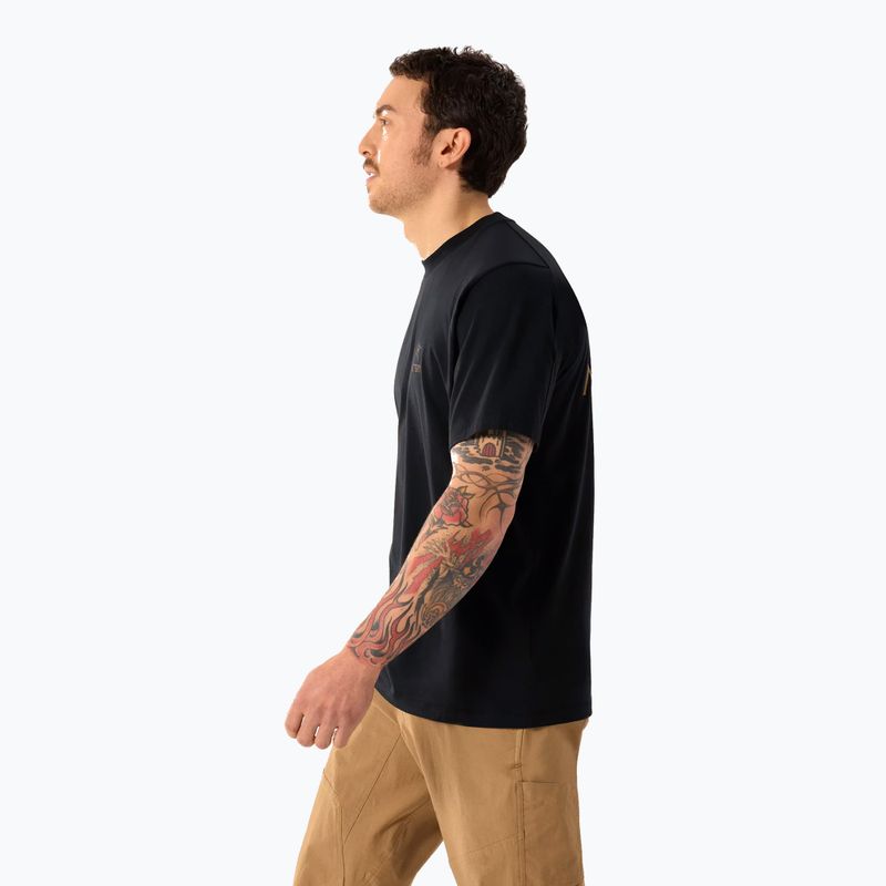 Pánské tričko Arcteryx Kragg Sl Cotton Bird Word 24k black 3