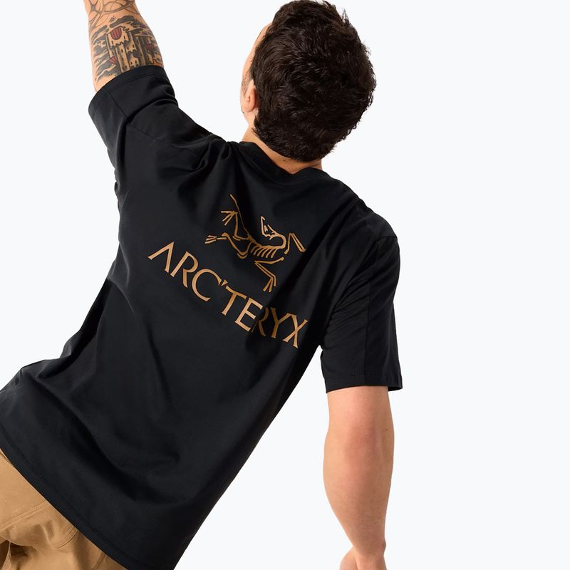 Pánské tričko Arcteryx Kragg Sl Cotton Bird Word 24k black 4