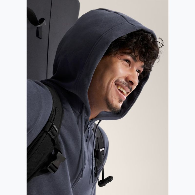 Pánská trekingová fleecová mikina Arc'teryx Emblem Fleece Full-Zip Hoody dark stratus 5