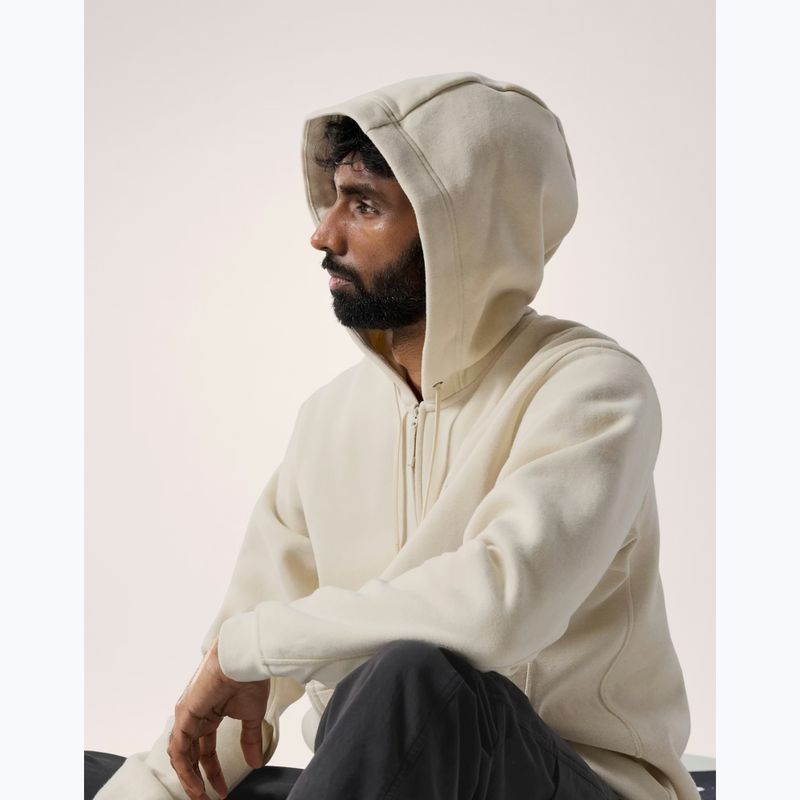 Pánská trekingová fleecová mikina Arc'teryx Emblem Fleece Full-Zip Hoody sea salt 5