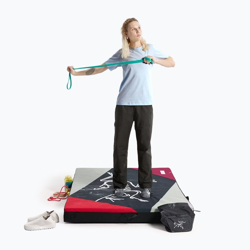 Dámské tričko Arc'teryx Kragg Sl Cotton Emblem Crew mallow alpine blue 2