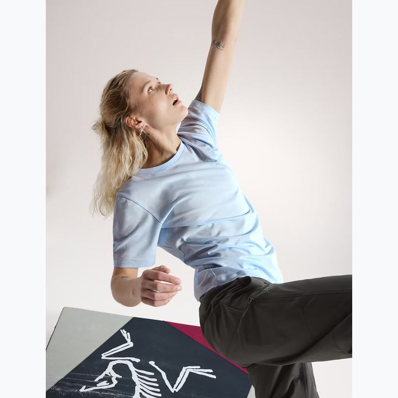 Dámské tričko Arc'teryx Kragg Sl Cotton Emblem Crew mallow alpine blue 5