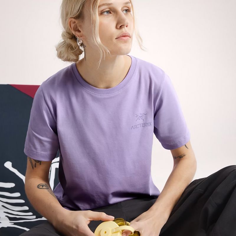 Dámské tričko Arc'teryx Kragg Sl Cotton Emblem Crew mallow 5