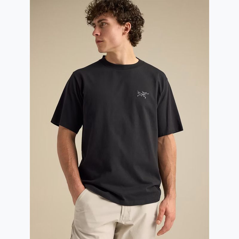 Pánské tričko na lezení Arcteryx Kragg Cotton Emblem Crew SS black 5
