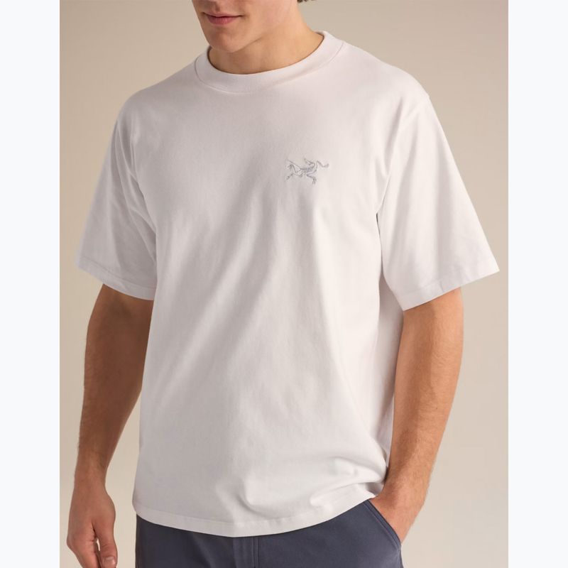 Pánské tričko na lezení Arcteryx Kragg Cotton Emblem Crew SS white light 6