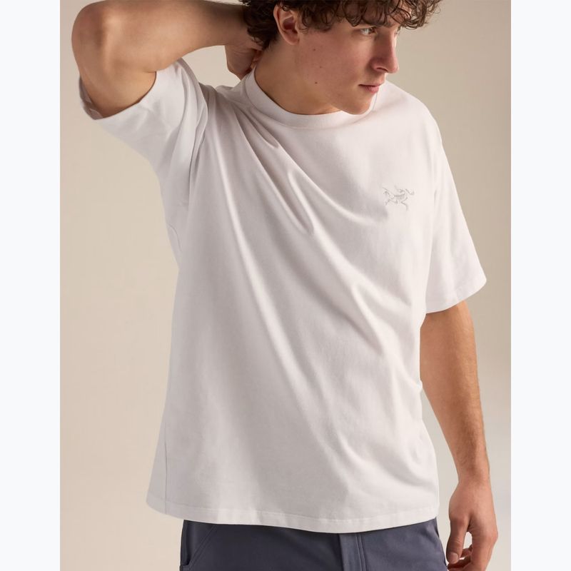Pánské tričko na lezení Arcteryx Kragg Cotton Emblem Crew SS white light 7