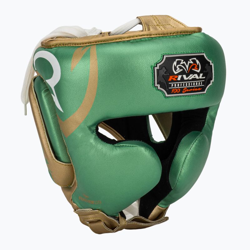 Boxerská helma Rival RHG100 Professional Headgear green/gold
