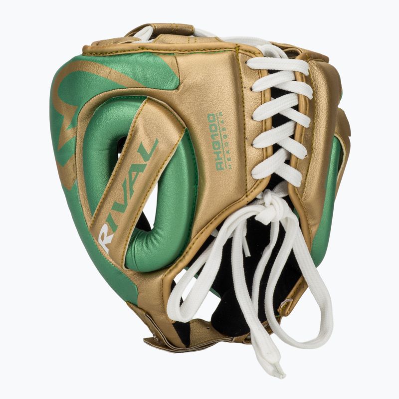 Boxerská helma Rival RHG100 Professional Headgear green/gold 3