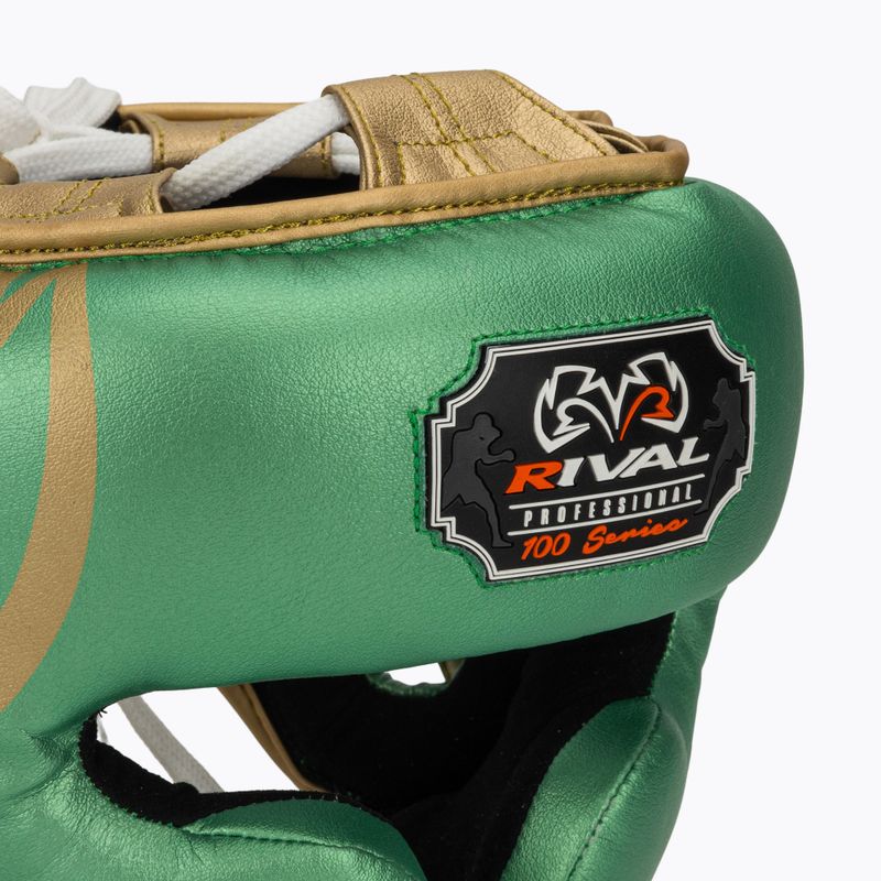Boxerská helma Rival RHG100 Professional Headgear green/gold 4