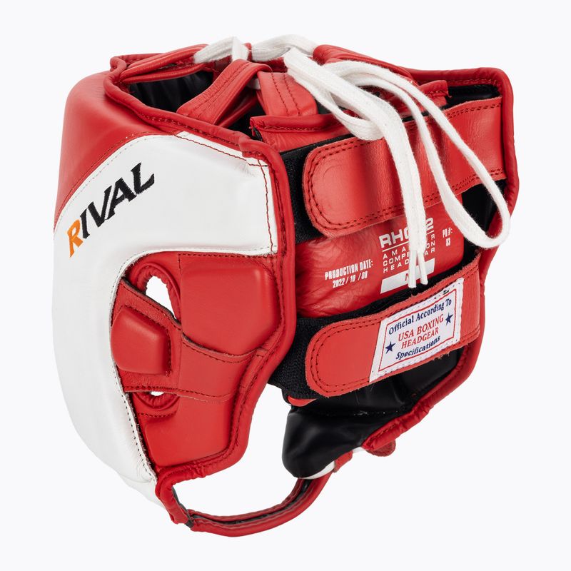 Boxerská helma Rival Amateur Competition Headgear red/white 3