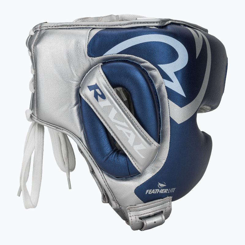 Boxerská helma Rival RHG100 Professional Headgear blue/silver 2