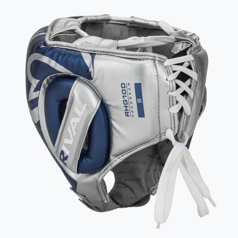 Boxerská helma Rival RHG100 Professional Headgear blue/silver 3