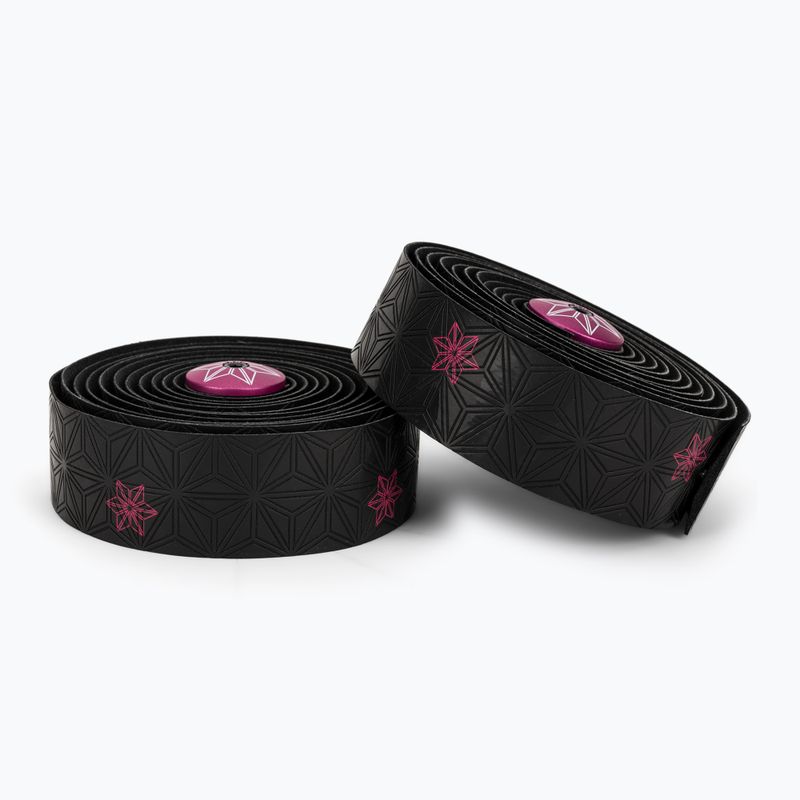 Omotávka na řídítka SUPACAZ Super Sticky Kush Galaxy neon pink/pink star plugs 2