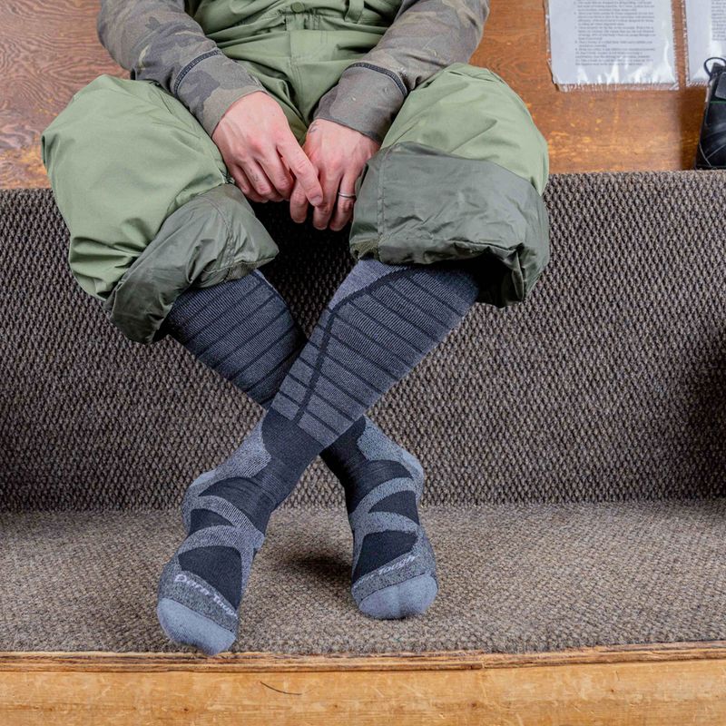 Pánské ponožky Darn Tough Function X OTC Midweight with Cushion w/ Padded Shin black 6