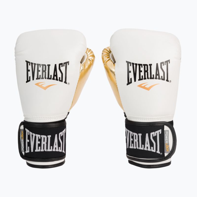 Boxerské rukavice EVERLAST Powerlock Pu černé 2200 WHT/GOLD-10 oz