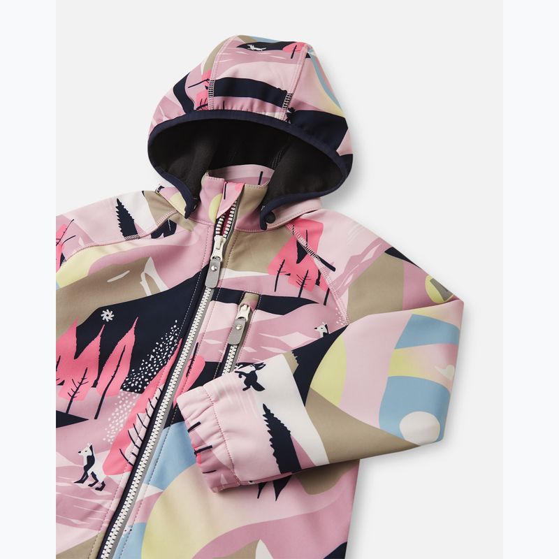 Dětská softshellová bunda Reima Vantti grey pink 4