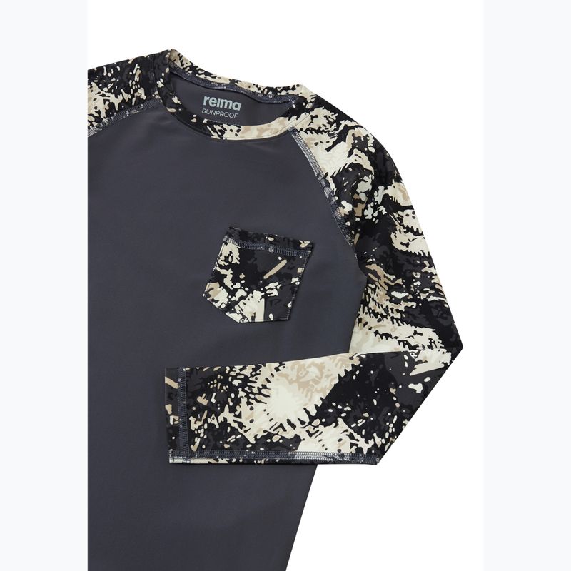 Dětské plavecké tričko Longsleeve Reima Kroolaus soft black 3