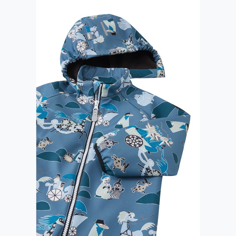 Dětská softshellová kombinéza Reima Moomin Mjosa blue ocean 4