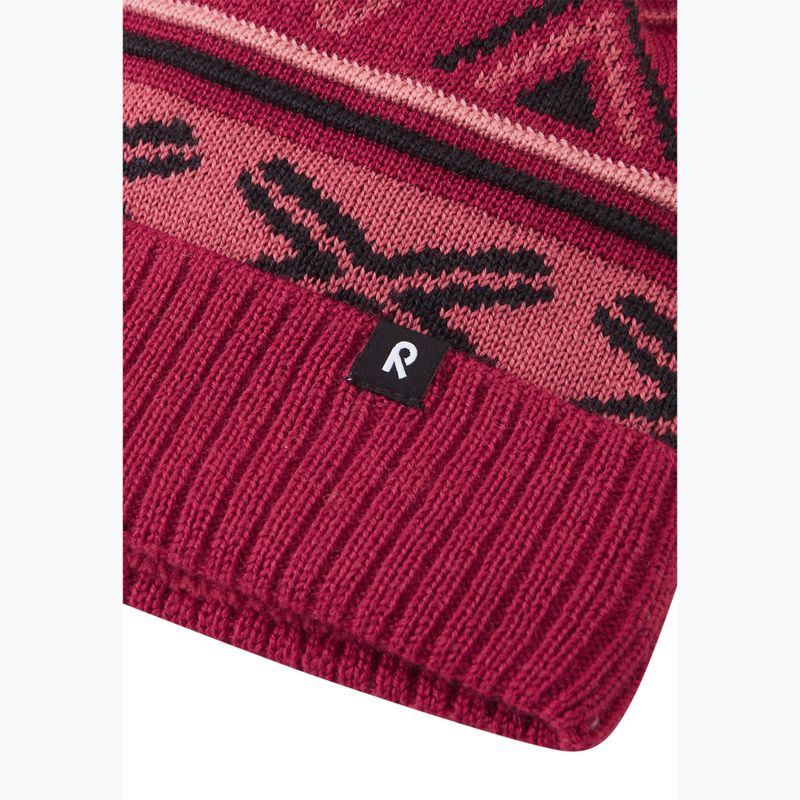 Dětská zimní čepice Reima Kirjoen cranberry 3