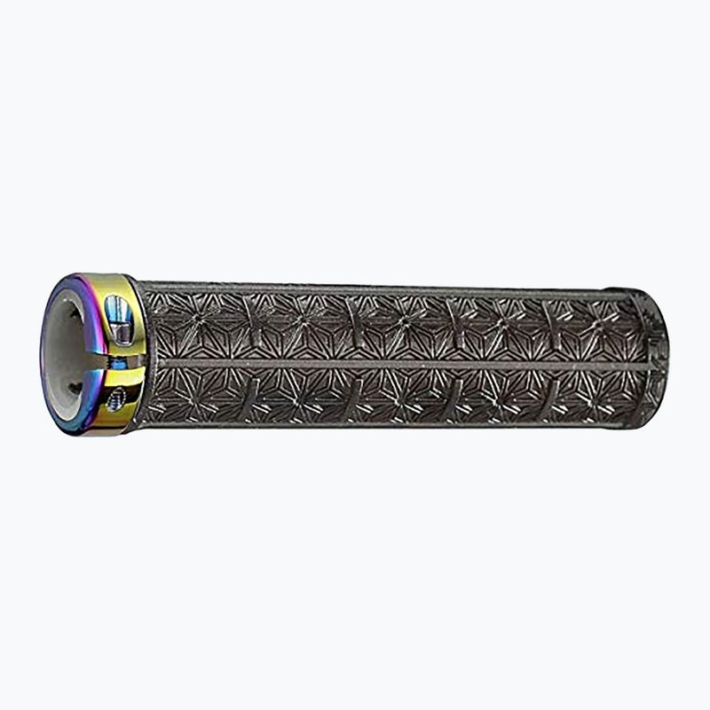 Gripy na kolo SUPACAZ Grizips black clear/oil slick star rings