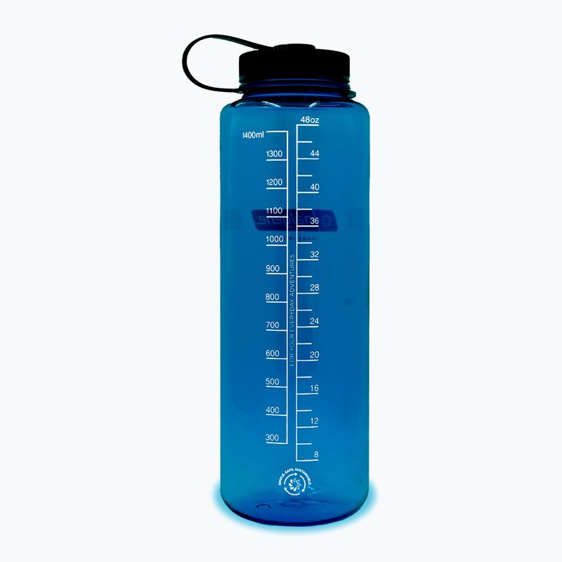 Cestovní láhev Nalgene Wide Mouth Silo Sustain 1400 ml modrá/černá víčko 2