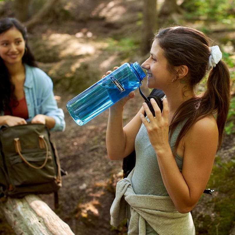 Cestovní láhev Nalgene Wide Mouth Silo Sustain 1400 ml modrá/černá víčko 5