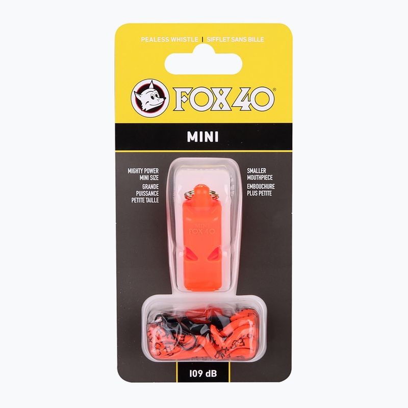 Píšťalka se šňůrkou Fox 40 Mini Safety oranžová 2