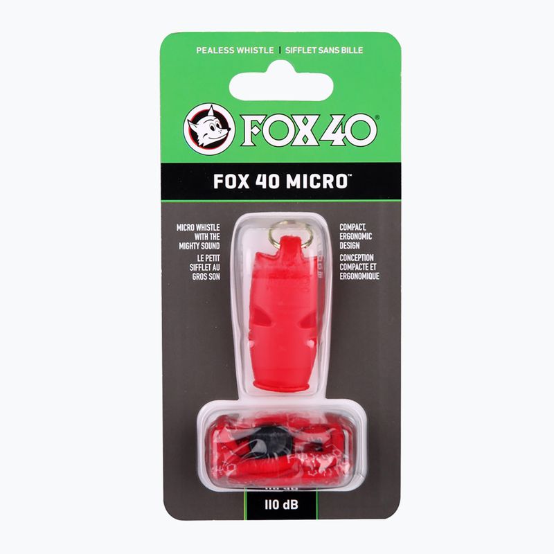 Píšťalka se šňůrkou Fox 40 Micro Safety červená 2