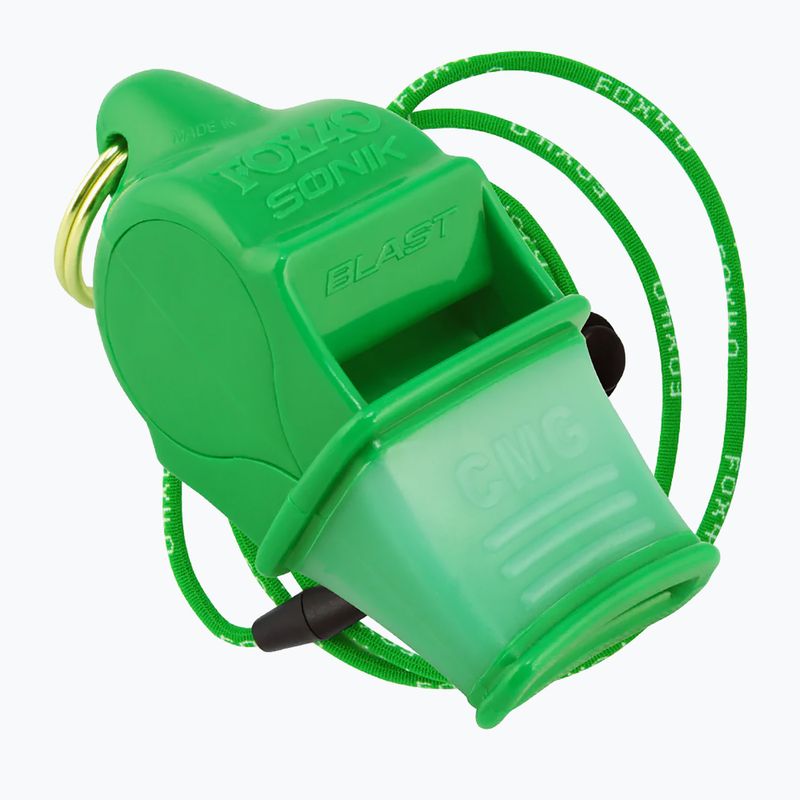 Píšťalka s provázkem Fox 40 Sonik Blast CMG Neon Green 9203
