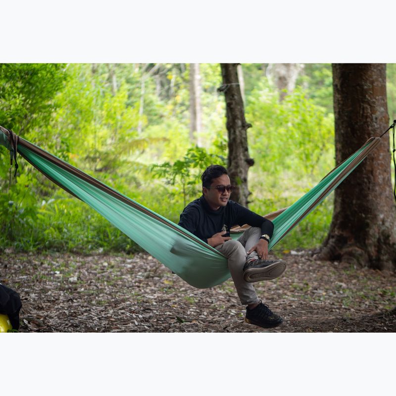 Turistická dvoumístná houpací síť Ticket To The Moon Original mint/ice brown 8