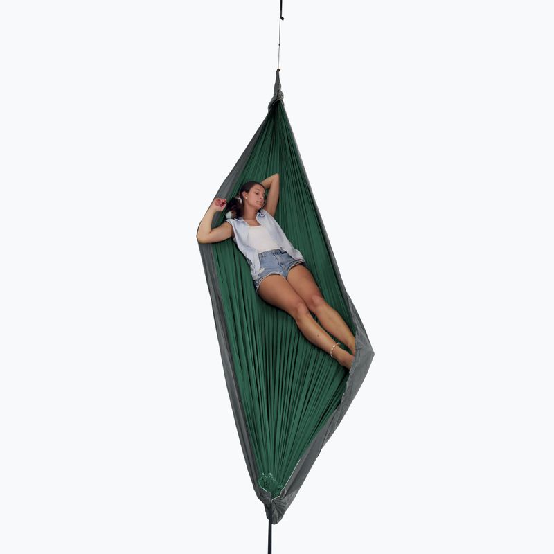 Turistická dvoumístná houpací síť Ticket To The Moon Original petrol green/dark grey 3