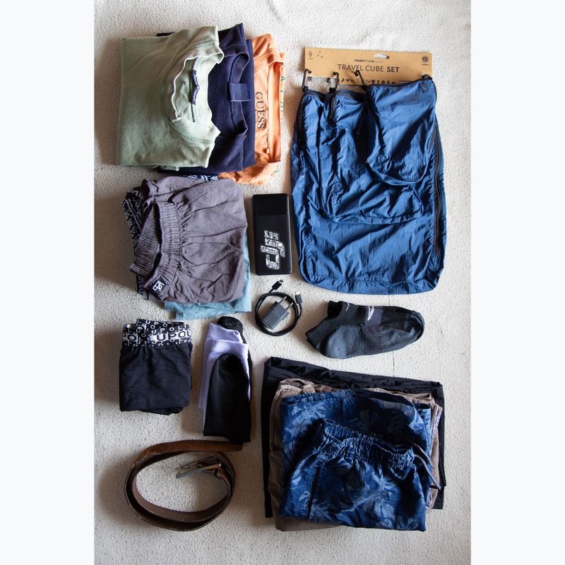 Sada organizérů Ticket To The Moon Travel Cube Set 3 pcs. lightest blue/blue 7