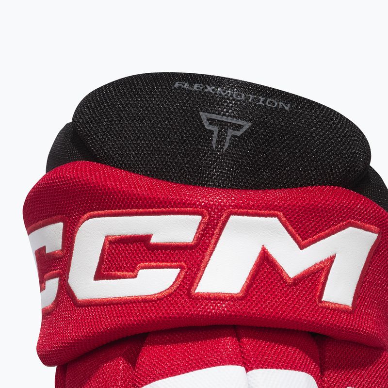 Hokejové rukavice CCM Tacks XR80 SR Gloves black/red/white 5