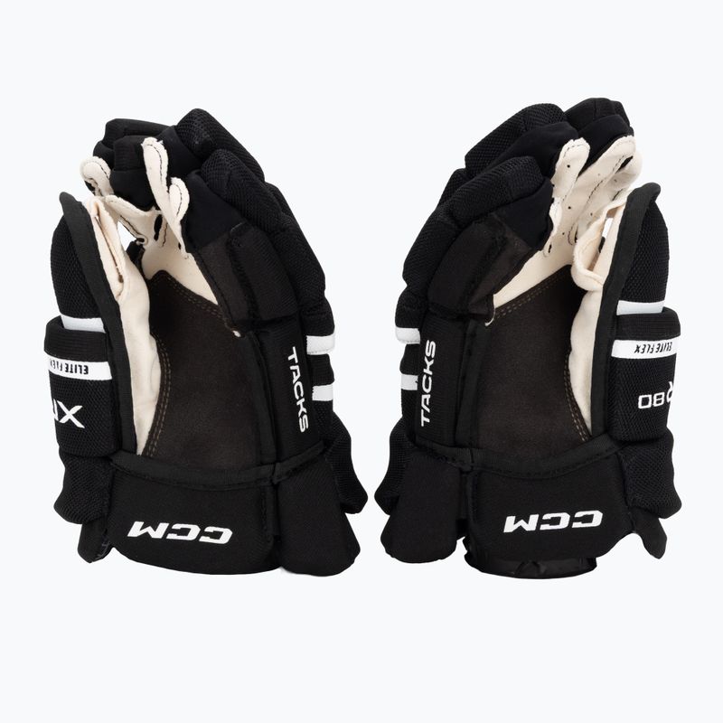 Dětské hokejové rukavice CCM Tacks XR80 JR Gloves black/white 3