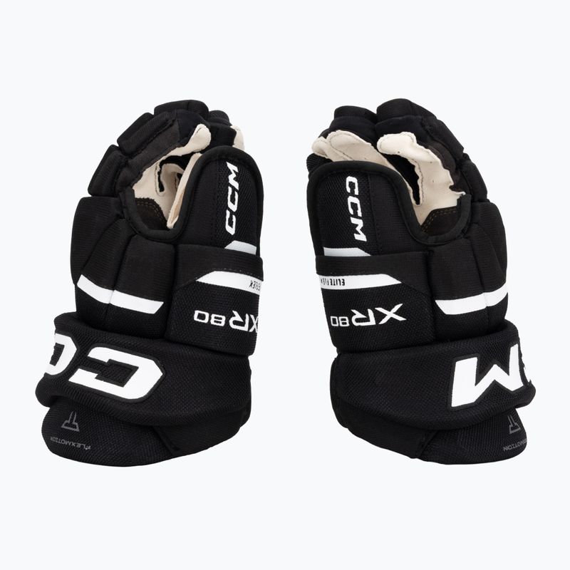 Dětské hokejové rukavice CCM Tacks XR80 JR Gloves black/white 4