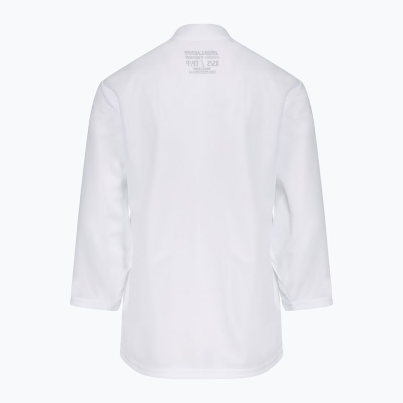 Dětský hokejový dres Longsleeve Bauer Flex Practice Jersey Jr white 2
