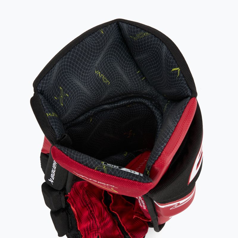 Hokejové rukavice Bauer Vapor Fly40 Sr Black/Red 7