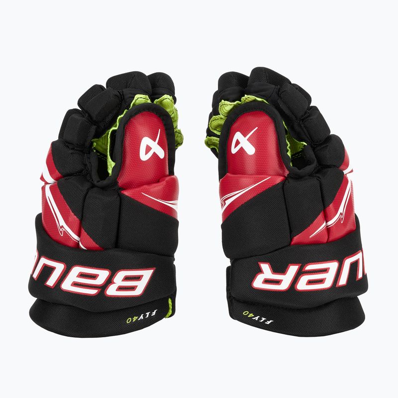 Dětské hokejové rukavice Bauer Vapor Fly40 Jr black/red 4