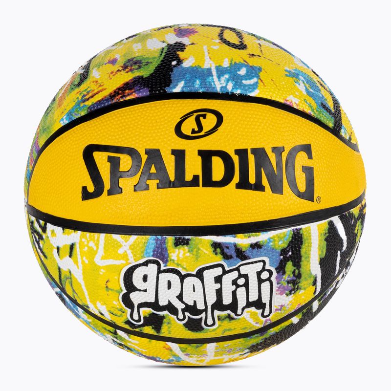 Basketbalový míč Spalding Graffiti 7 zeleno-žlutá 2000049338