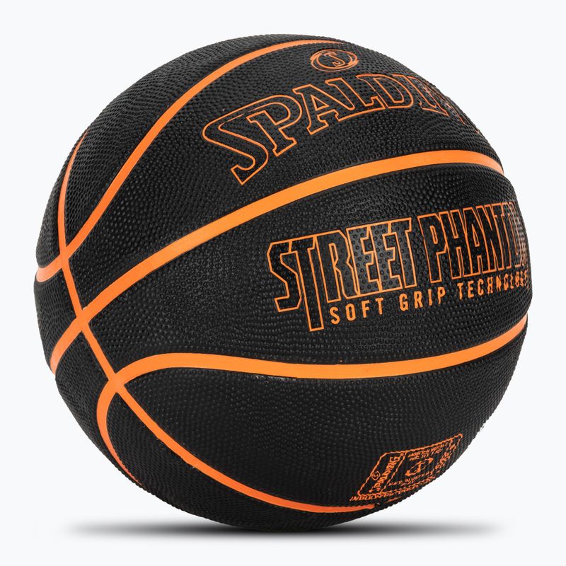 Basketbalový míč Spalding Phantom basketball black/orange velikost 6 2