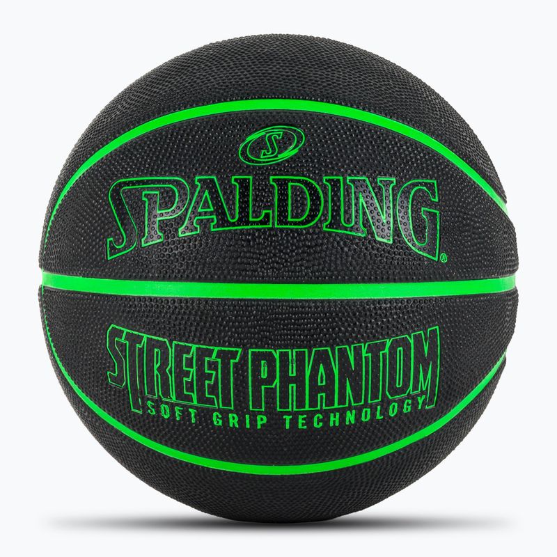 Basketbalový míč Spalding Phantom basketball black/green velikost 6