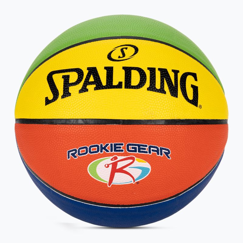 Basketbalový míčSpalding Rookie Gear Leather multicolor velikost 5