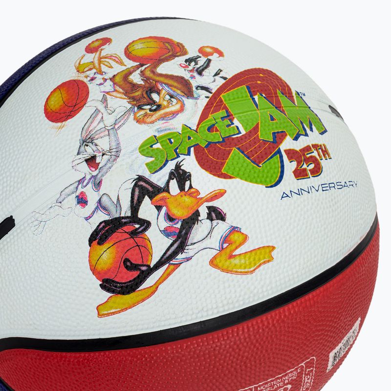 Basketbalový míč Spalding Space Jam Tune white/red/blue velikost 7 4