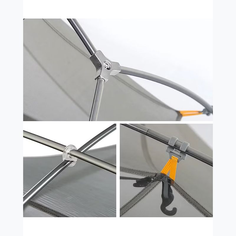 Trekový stan 2-osobowy Naturehike Mongar 2 light grey/dark green 4