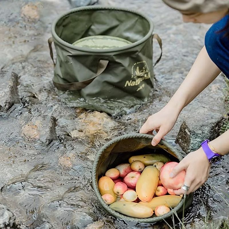 Skládací vědro Naturehike NH20SJ040 10 l army green 2