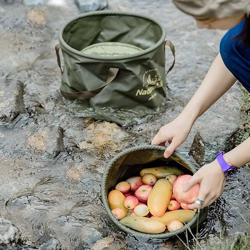 Skládací vědro Naturehike NH20SJ040 20 l army green 2