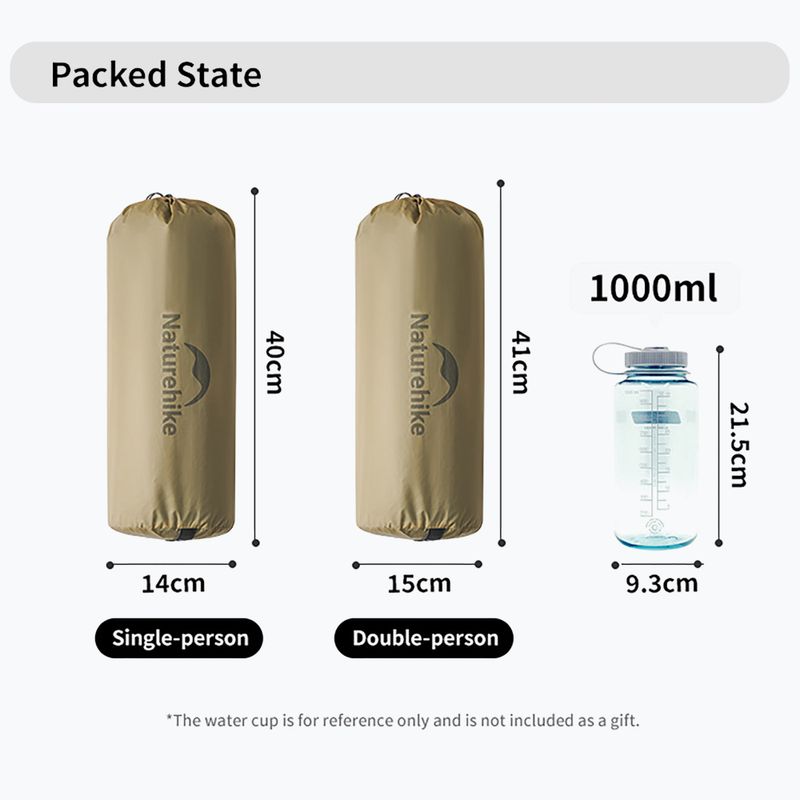 Trekový stan 2‑místný Naturehike Mongar UL 2 15D moon rock gray 4